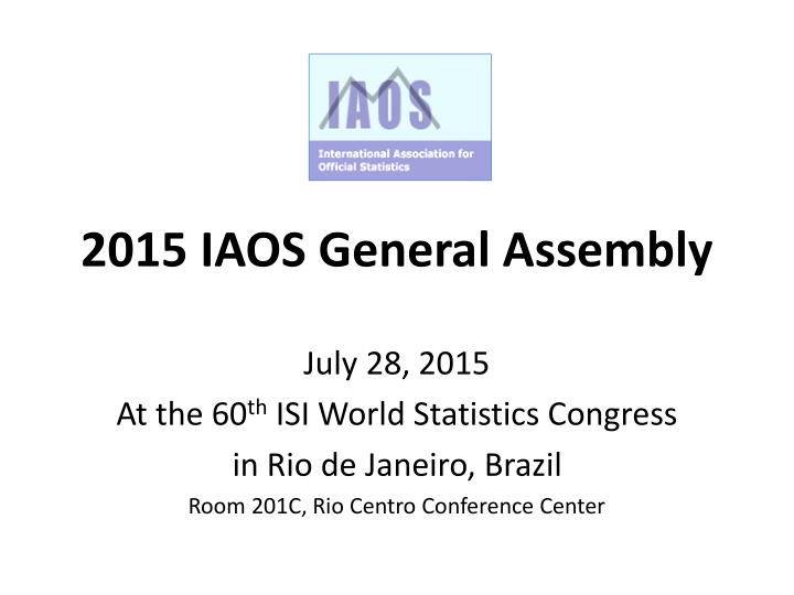 2015 iaos general assembly