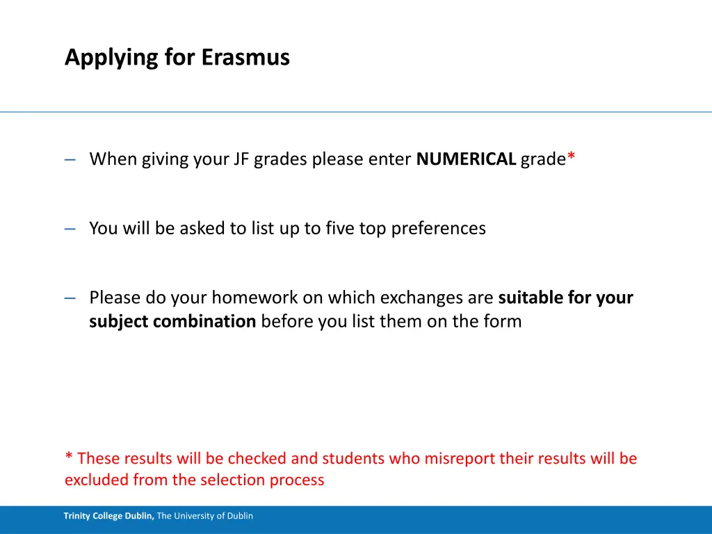 applying for erasmus 1