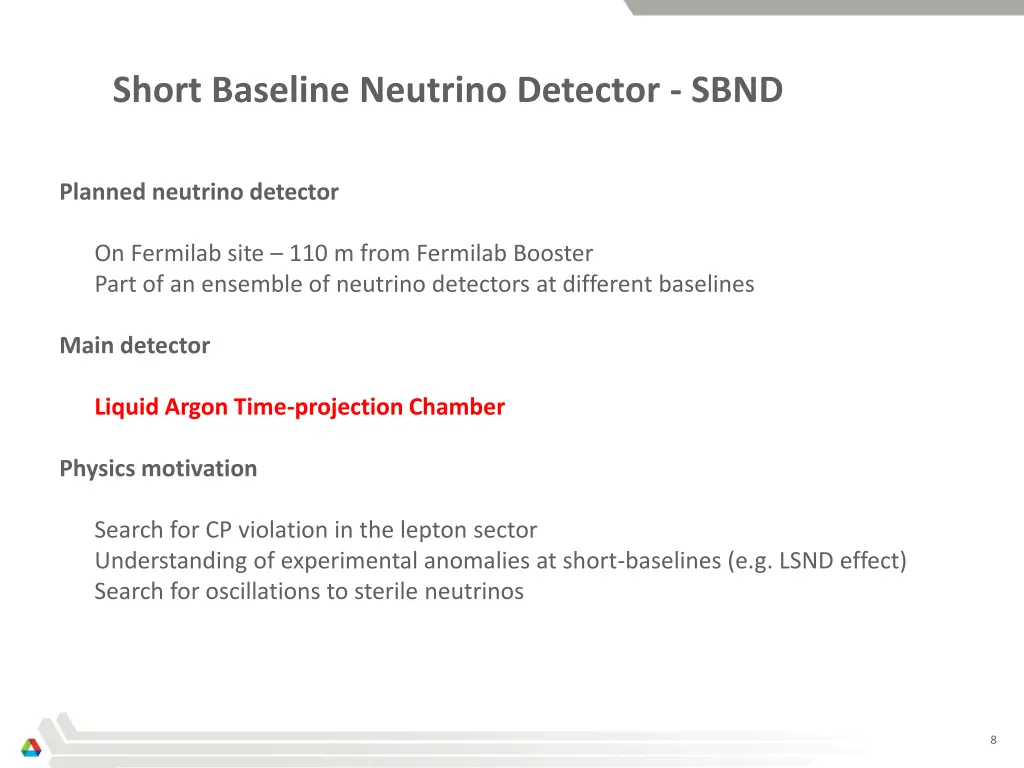 short baseline neutrino detector sbnd