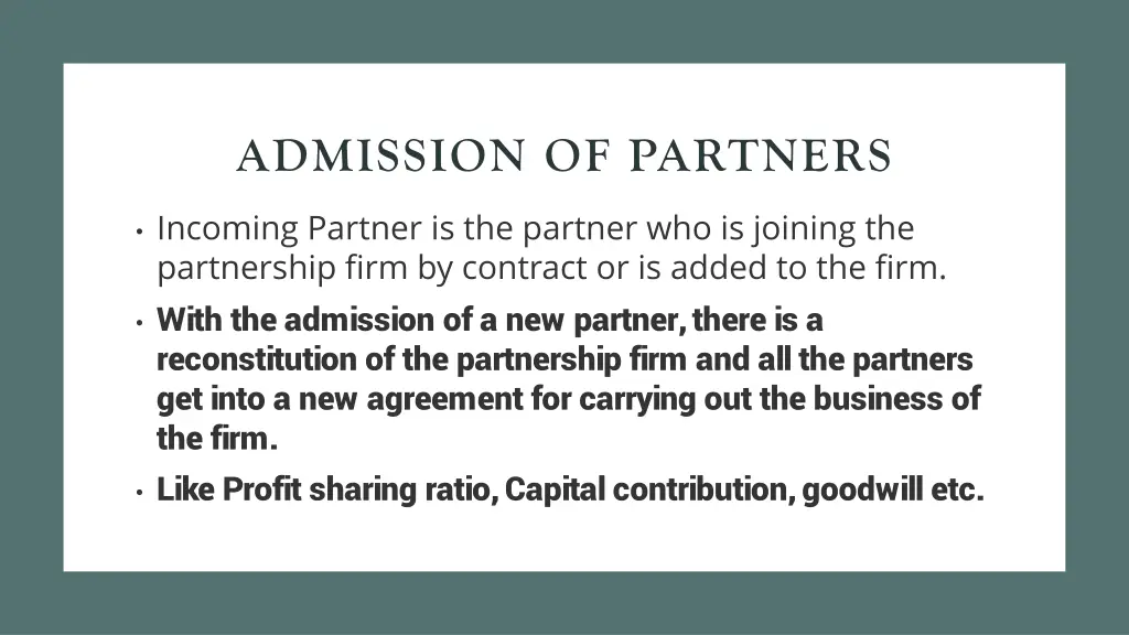 admission of partners