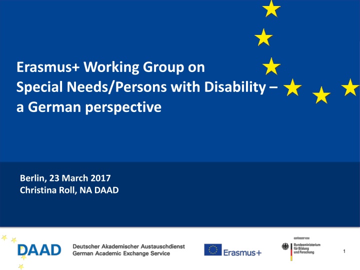 erasmus working group on special needs persons