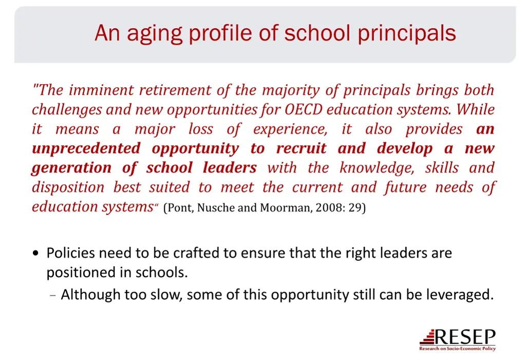 an aging profile of school principals 1