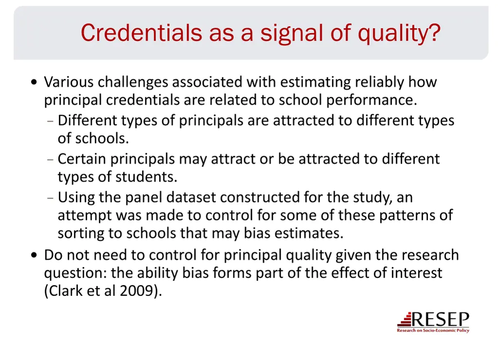 credentials as a signal of quality 1