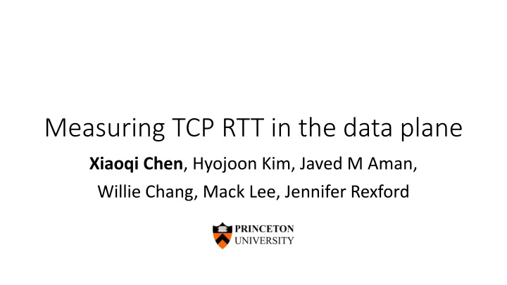 measuring tcp rtt in the data plane