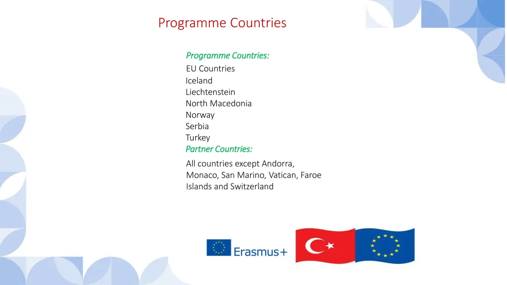 programme countries