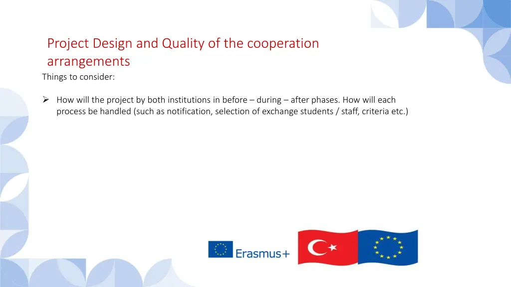 project design and quality of the cooperation