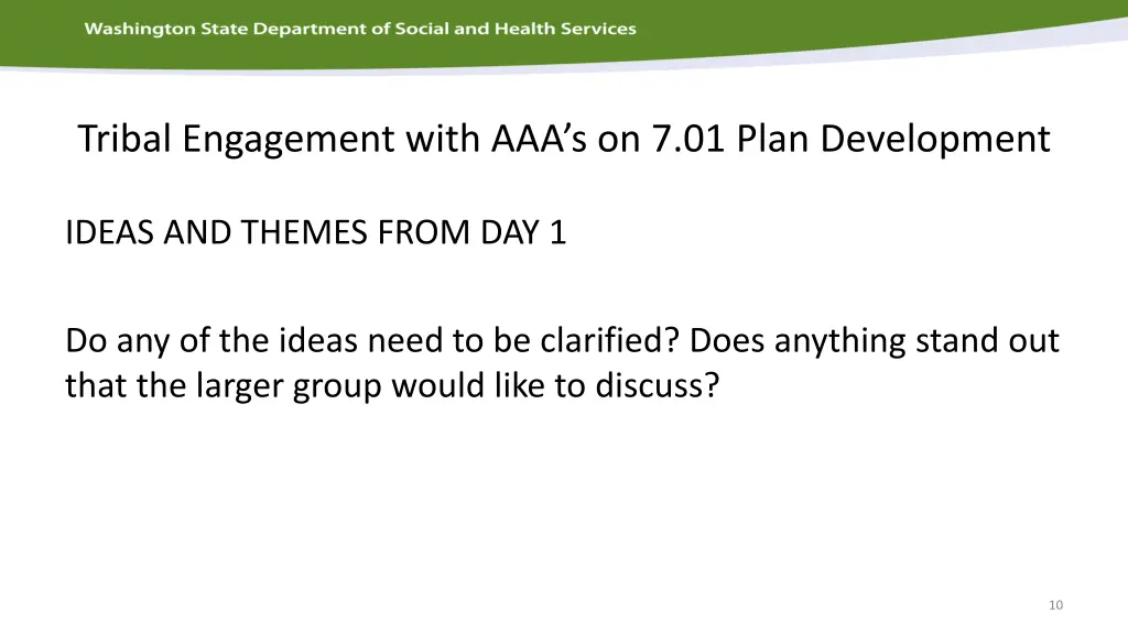 tribal engagement with aaa s on 7 01 plan 1