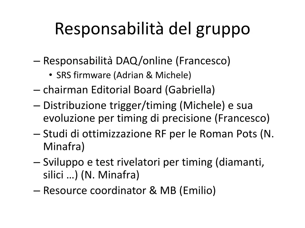 responsabilit del gruppo