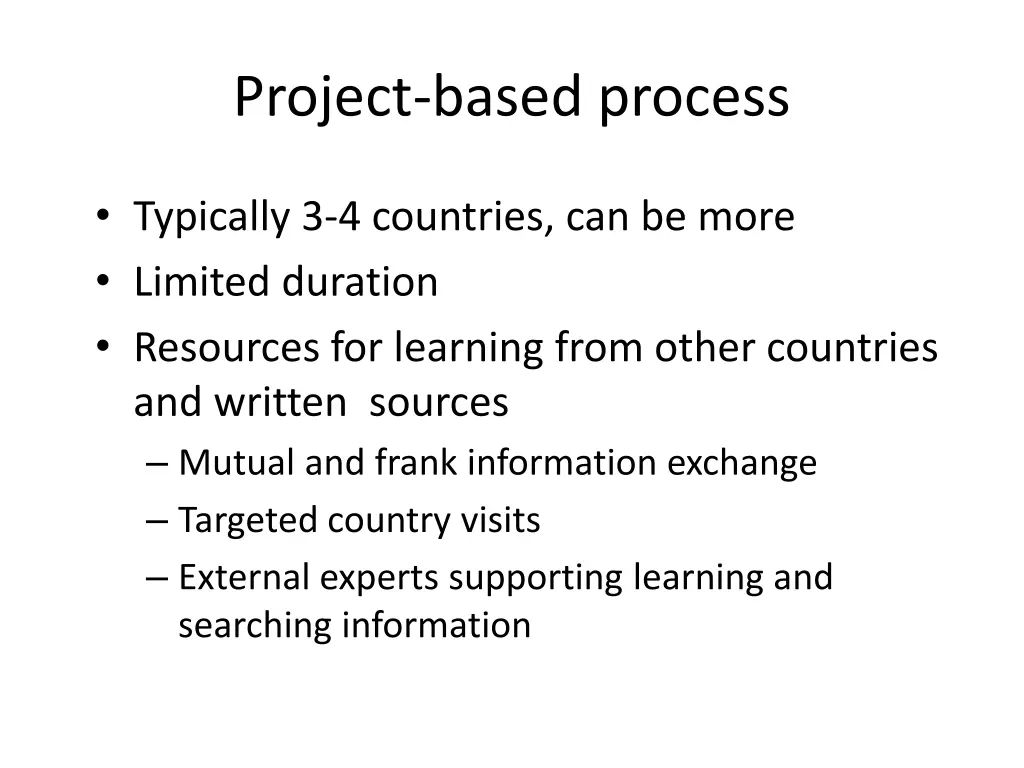 project based process