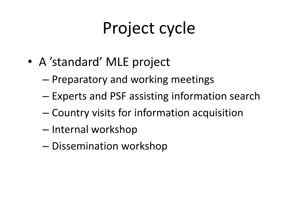 project cycle