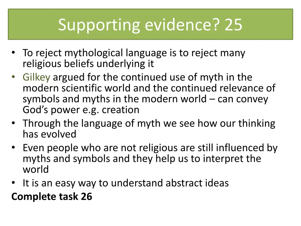 supporting evidence 25