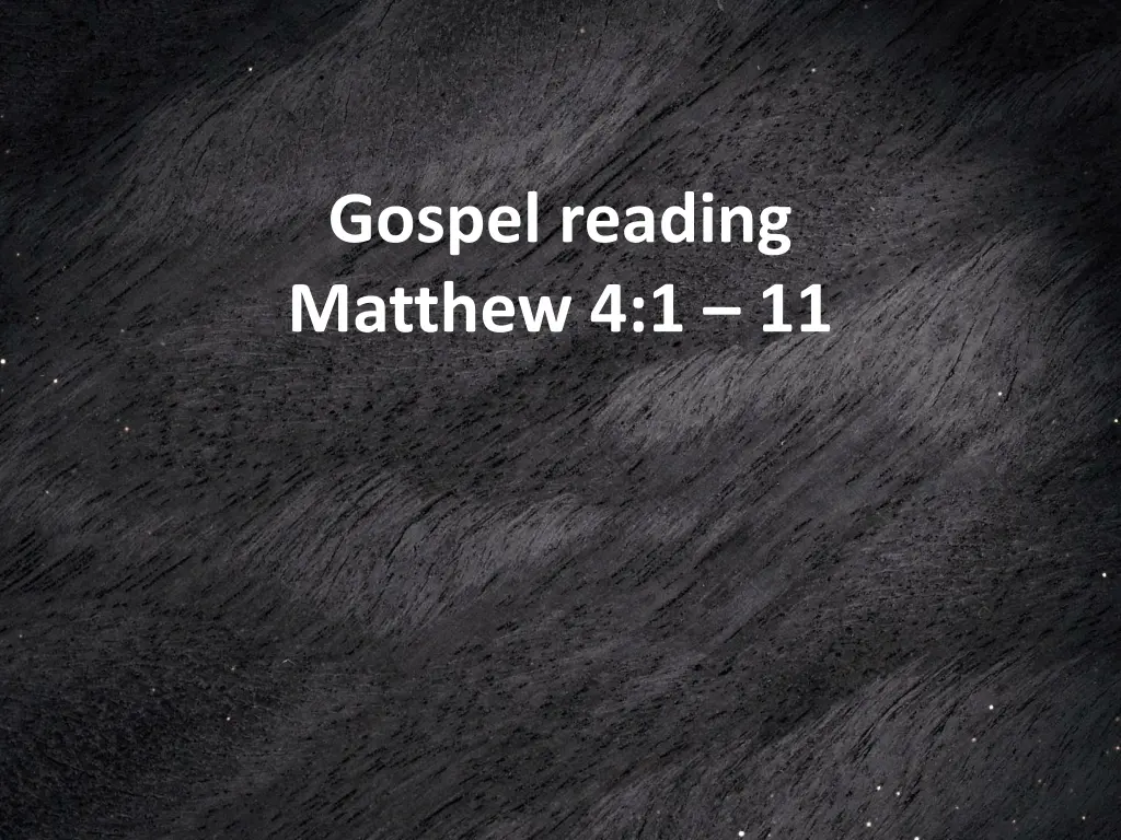 gospel reading matthew 4 1 11