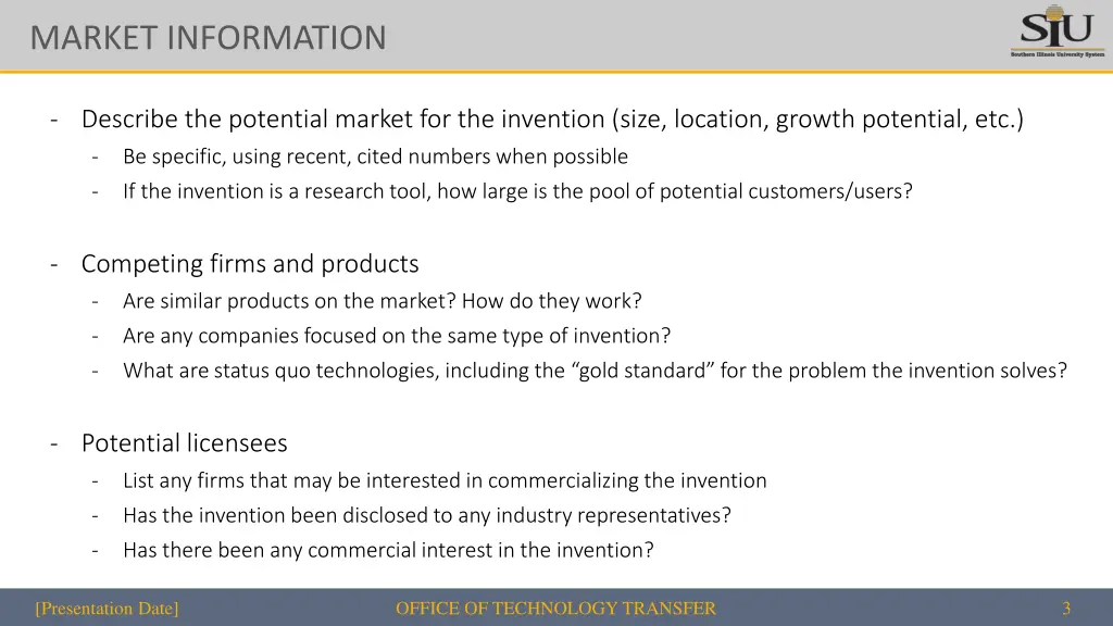 market information