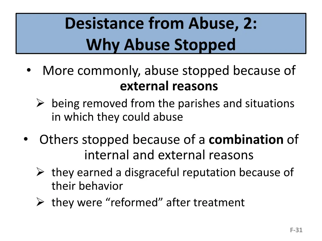 desistance from abuse 2 why abuse stopped