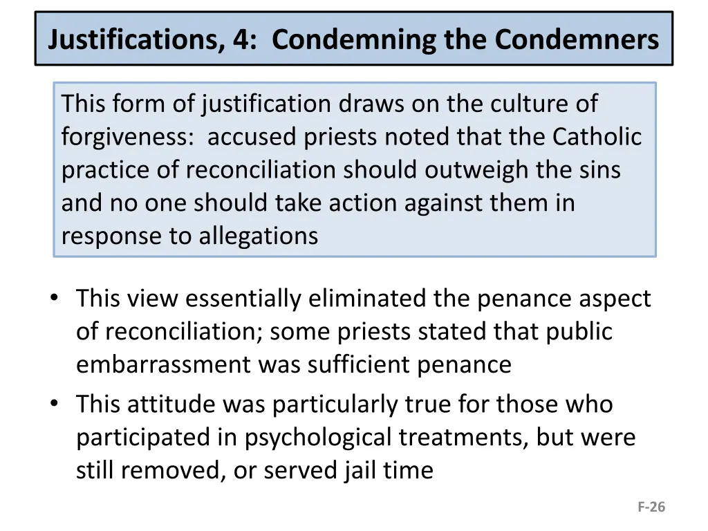 justifications 4 condemning the condemners