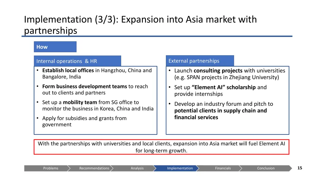 implementation 3 3 expansion into asia market 1