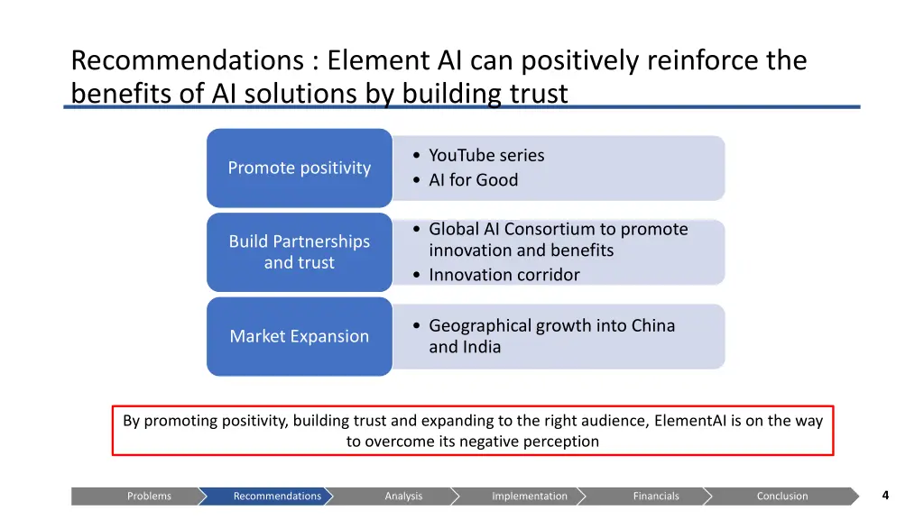 recommendations element ai can positively