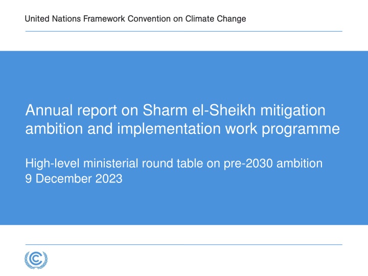 annual report on sharm el sheikh mitigation