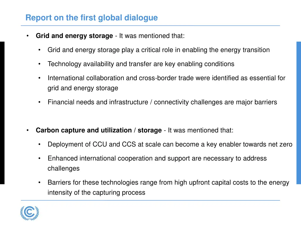 report on the first global dialogue 1