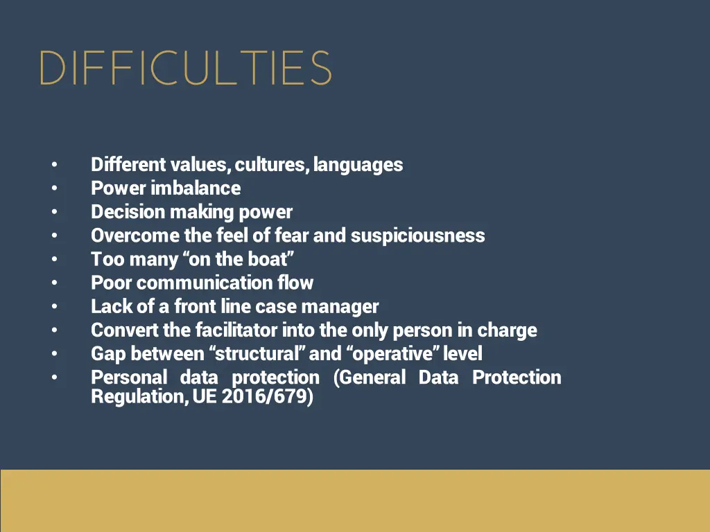 difficulties