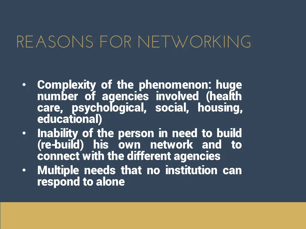 reasons for networking