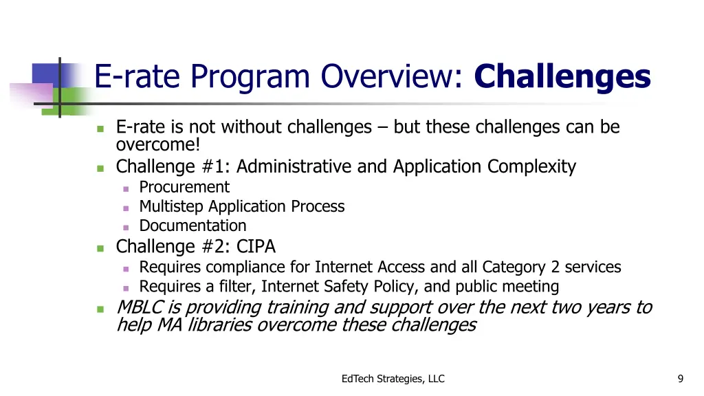 e rate program overview challenges