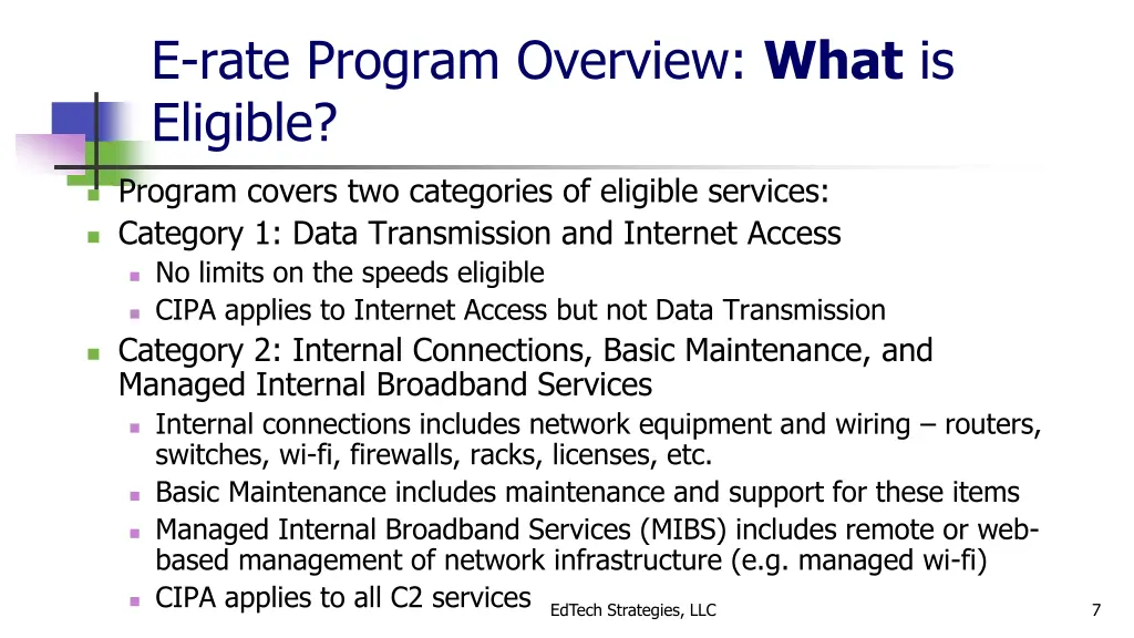 e rate program overview what is eligible