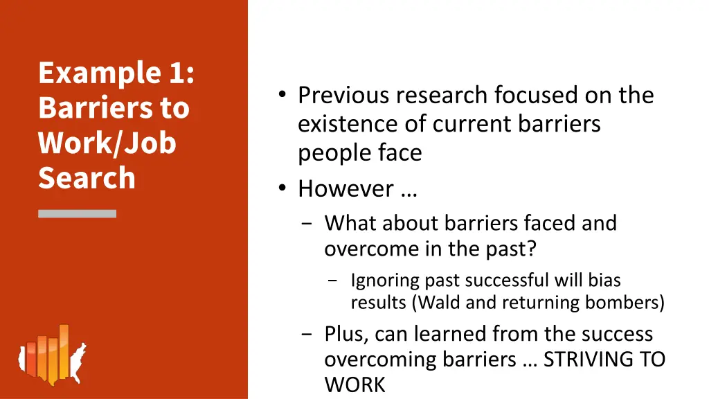 example 1 barriers to work job search