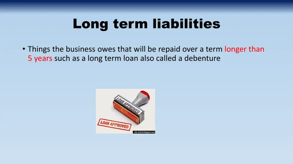 long term liabilities