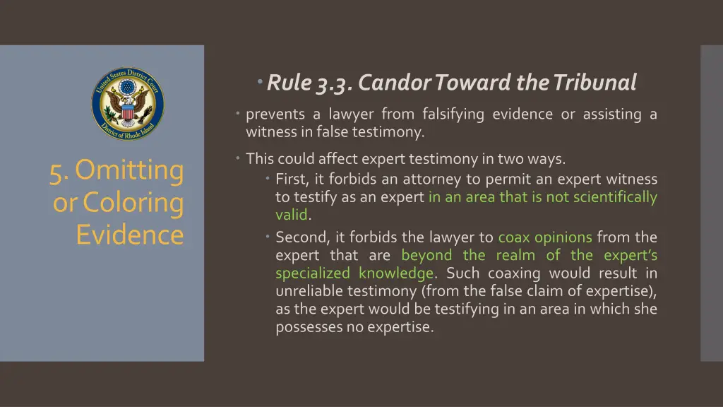 rule 3 3 candor toward the tribunal