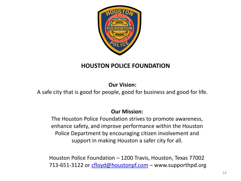 houston police foundation