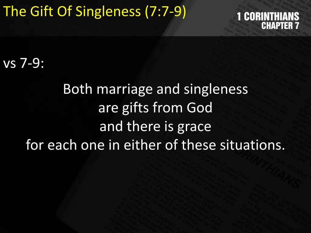 the gift of singleness 7 7 9 1