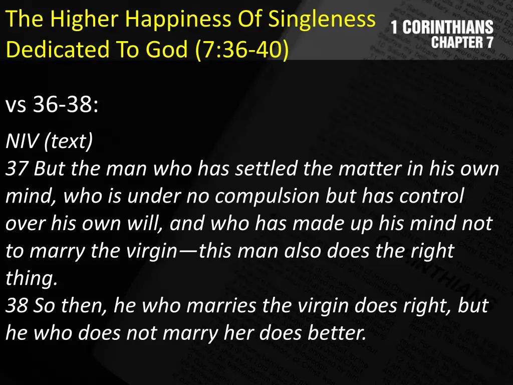 the higher happiness of singleness dedicated 2