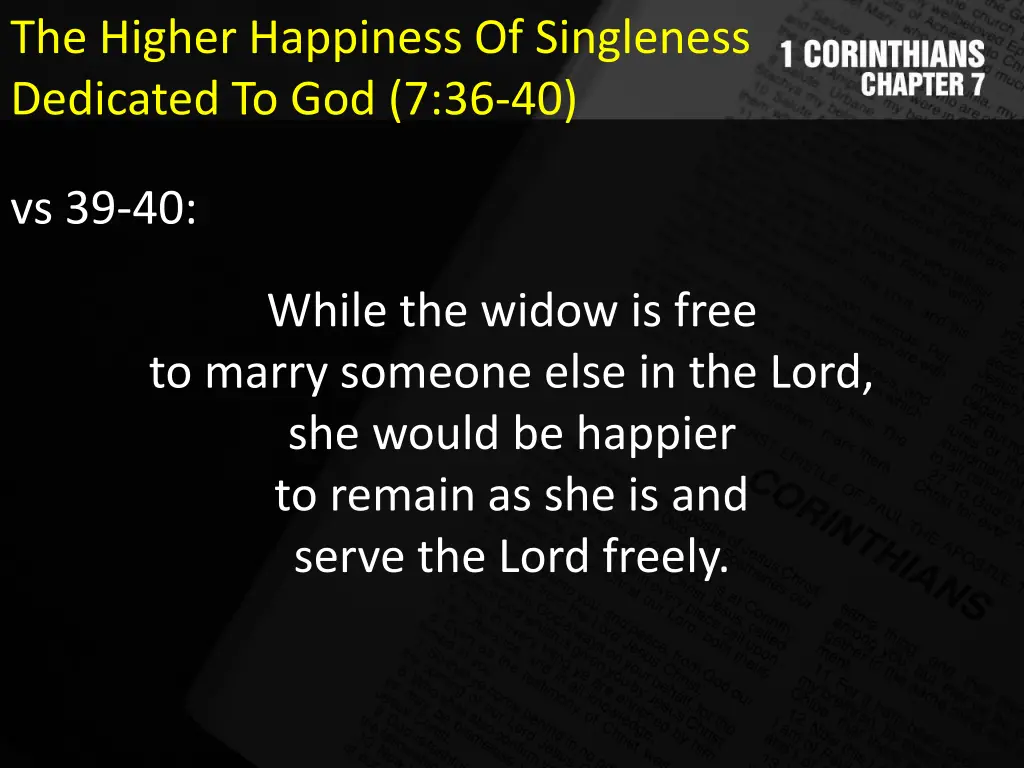 the higher happiness of singleness dedicated 6