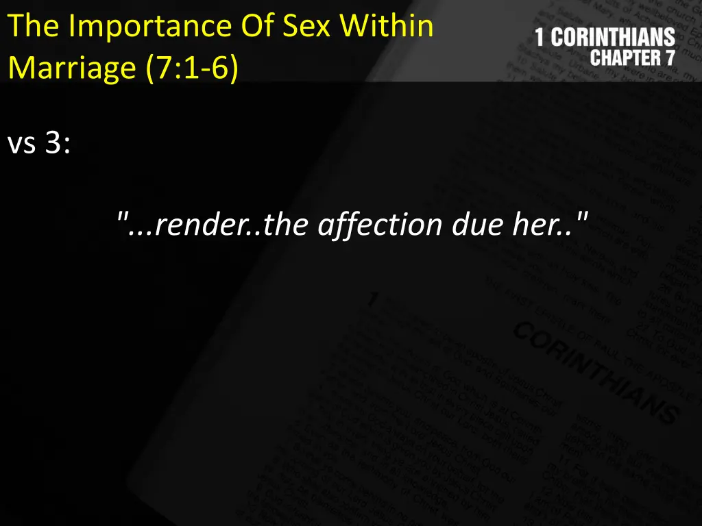 the importance of sex within marriage 7 1 6 1