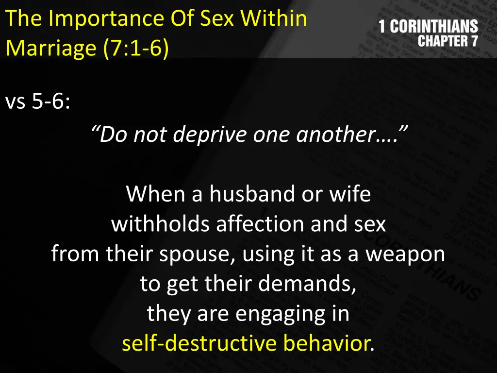 the importance of sex within marriage 7 1 6 4