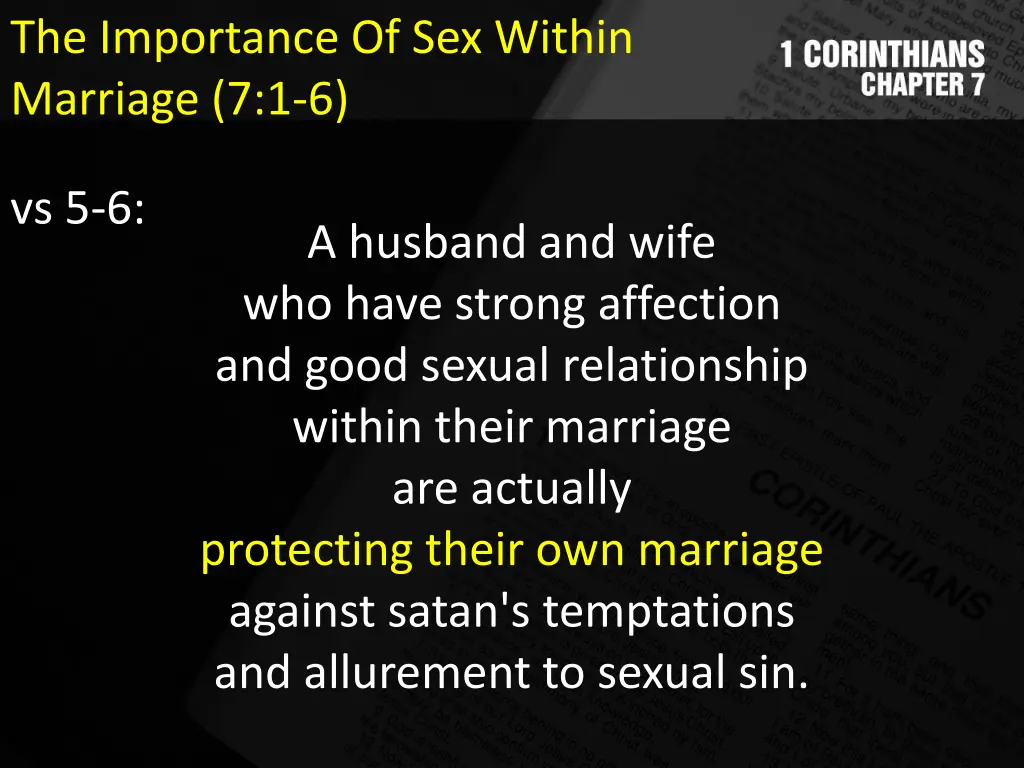 the importance of sex within marriage 7 1 6 5