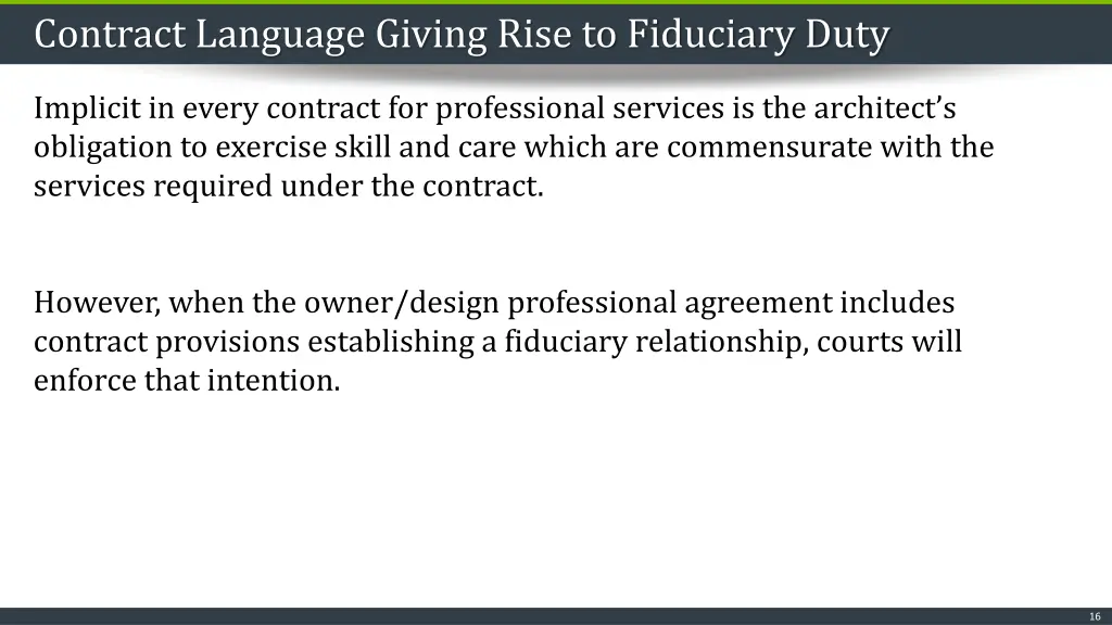 contract language giving rise to fiduciary duty 1