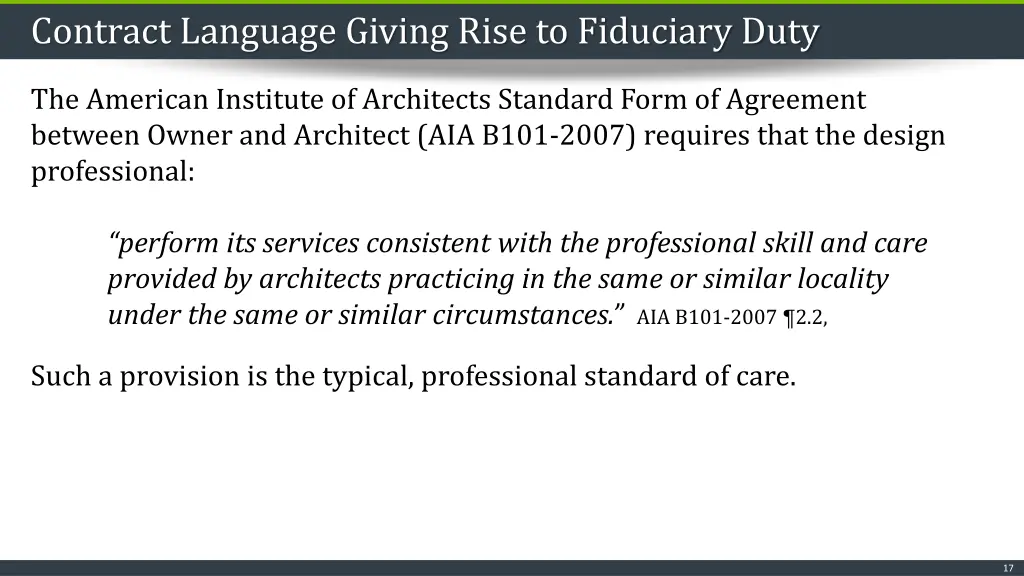 contract language giving rise to fiduciary duty 2