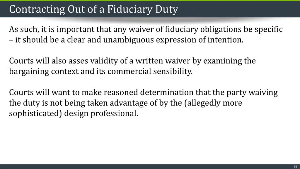 contracting out of a fiduciary duty 2