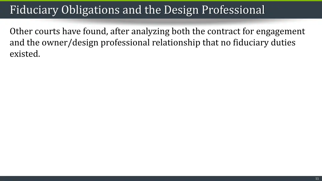 fiduciary obligations and the design professional 1