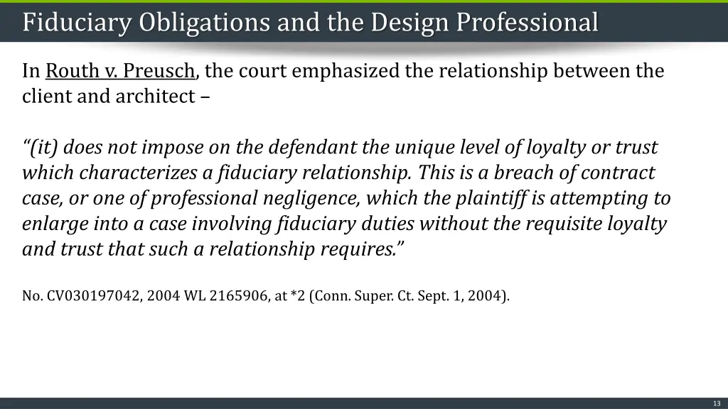 fiduciary obligations and the design professional 3