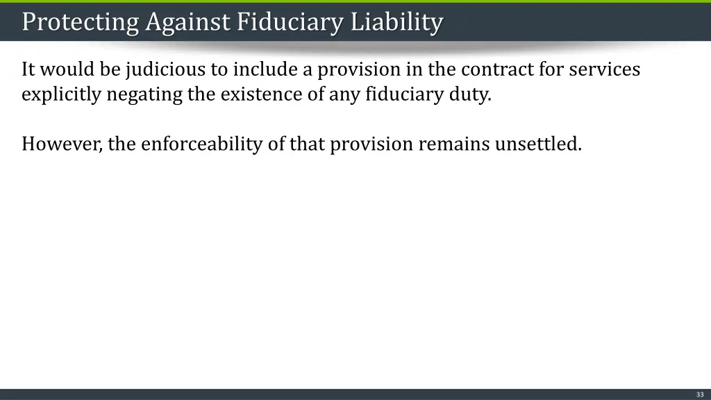 protecting against fiduciary liability