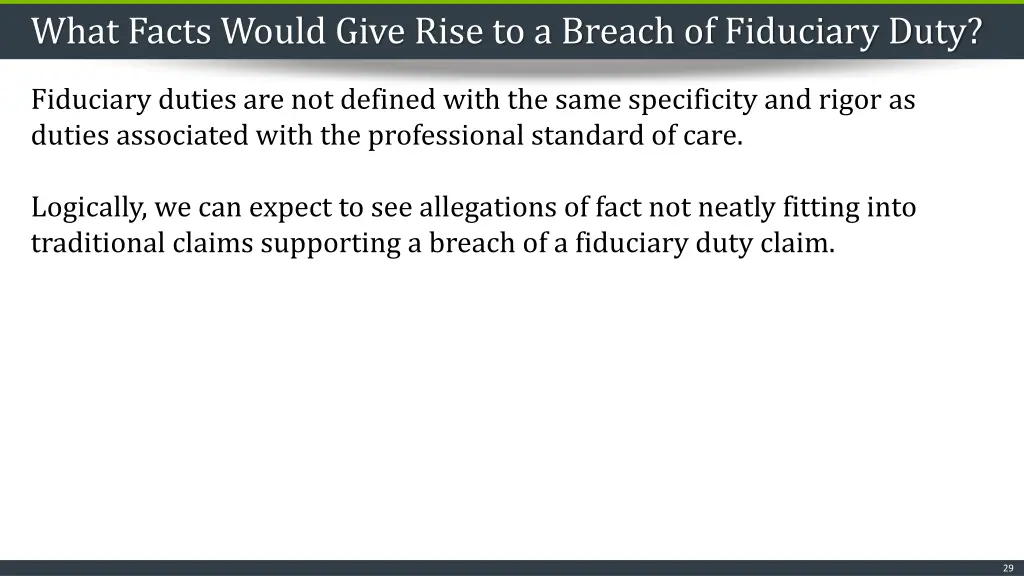 what facts would give rise to a breach 4