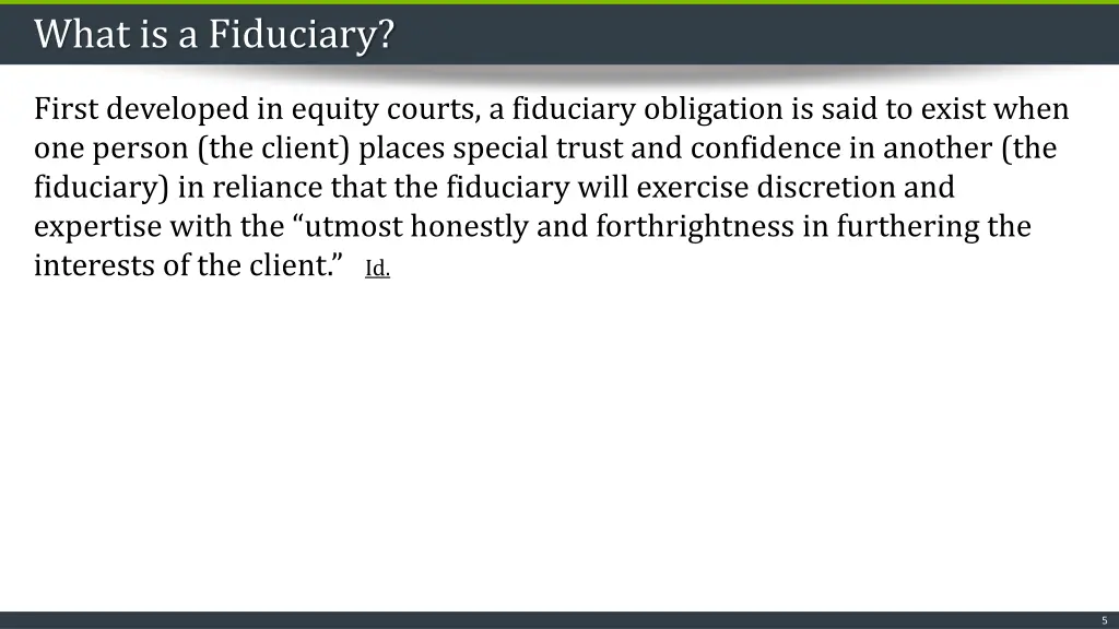 what is a fiduciary 1