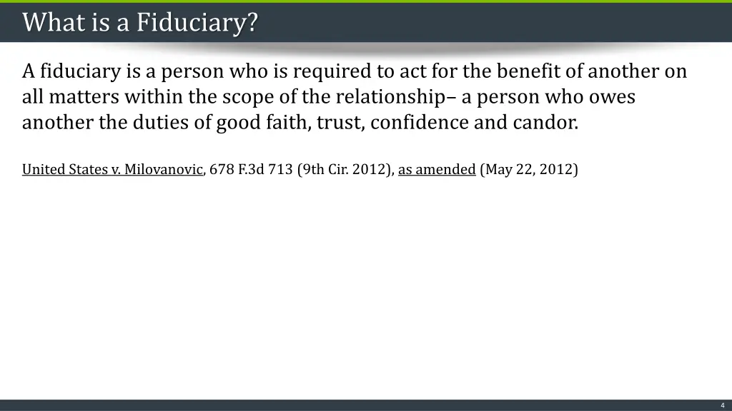 what is a fiduciary