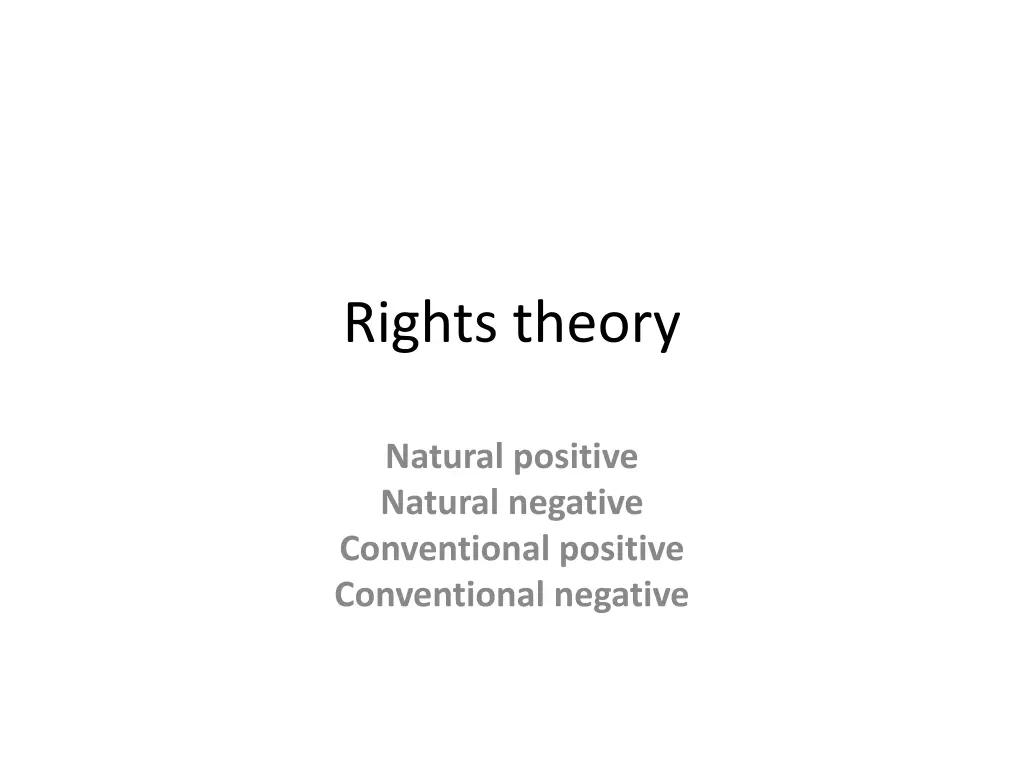 rights theory 1