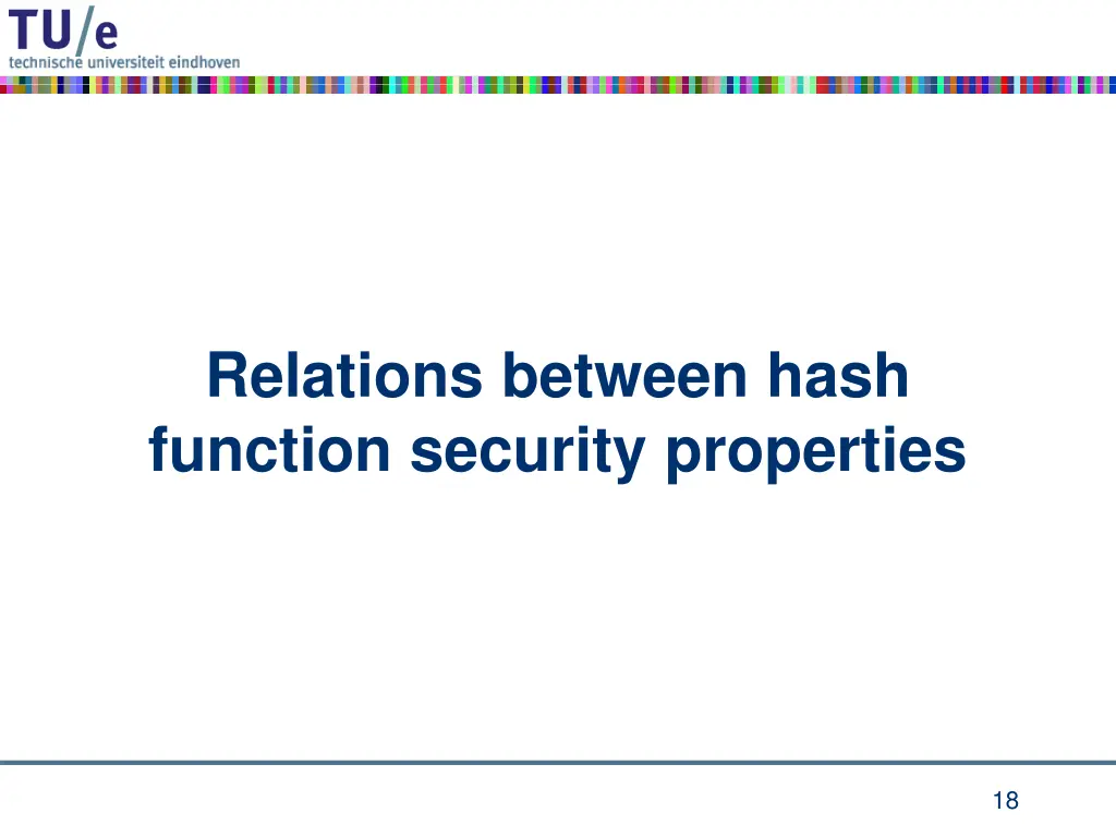 relations between hash function security