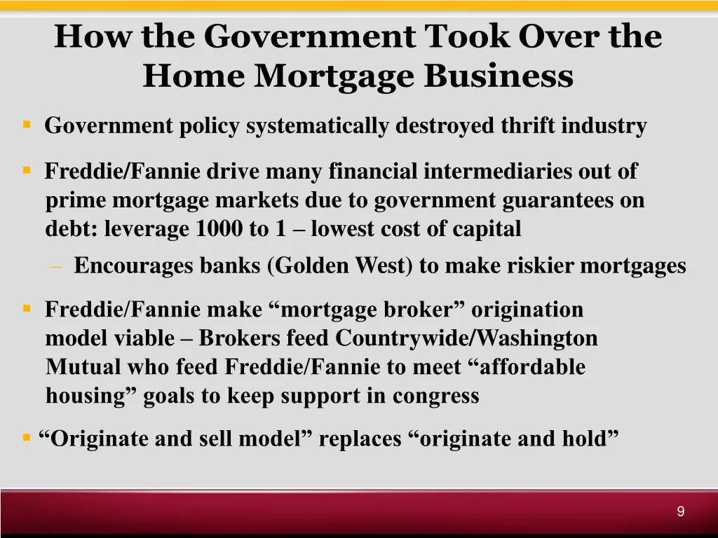 how the government took over the home mortgage