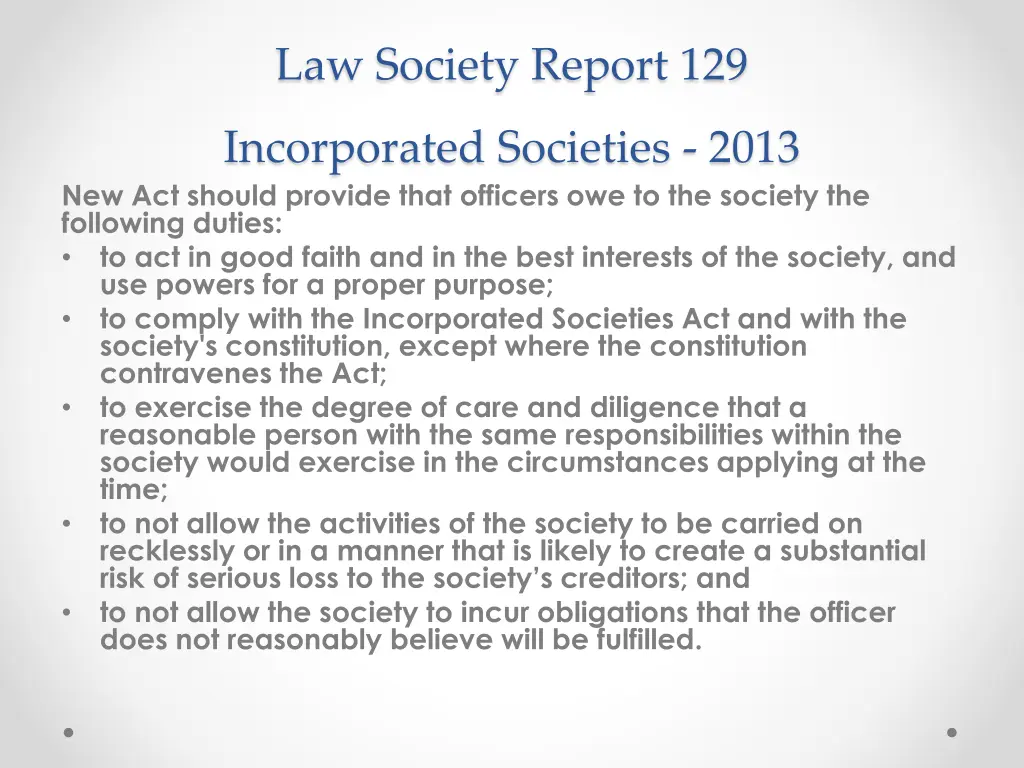 law society report 129